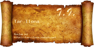 Tar Ilona névjegykártya