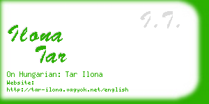 ilona tar business card